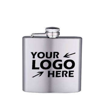 4 OZ Leather Cover Stainless Steel Hip Flask